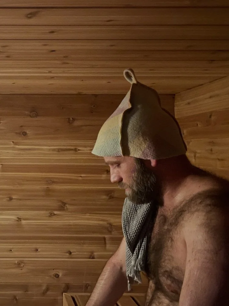 Felted Wool Sauna Cap — El Nido Cabins